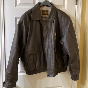 Leather Bomber Jacket